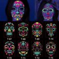 thumbnail image 2 of Tatuajes de Halloween pegatinas para fiesta de disfraces, tatuaje fluorescente temporal para cara, barra de música, pegatina de piel impermeable, 2 of 4