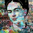 thumbnail image 4 of Stephen Chambers 20x20 Gold Ornate Wood Framed With Double Matting Wall Art Titled - Frida Heavygraffiti, 4 of 6