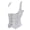 White, variant on Women's Steampunk Embroidered Tight Shaper Underbust Corset Bustiers Top White 2XL
