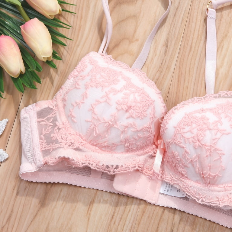 Women Push Up Lace Bra Panty Set, Embroidery Deep V Lingerie Knicker, Exquisite  Valentine's Day Gifts 
