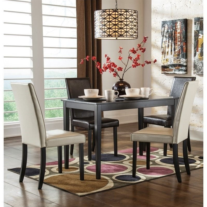 Ashley Kimonte 5 Piece Dining Set in Two Tone