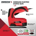 Arrow Fastener Arrow E21 Cordless Electric Light Duty Staple Gun, Black
