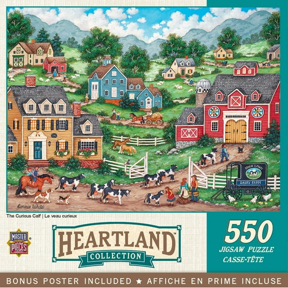 MasterPieces 550 Piece Jigsaw Puzzle - The Curious Calf - 18"x24"