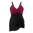 thumbnail image 4 of WAYUTE Womens One Piece Swimsuits Plus Size Solid Color Full Coverage Summer Beachwear Figures Fit Tummy Control Swimwear, 4 of 4