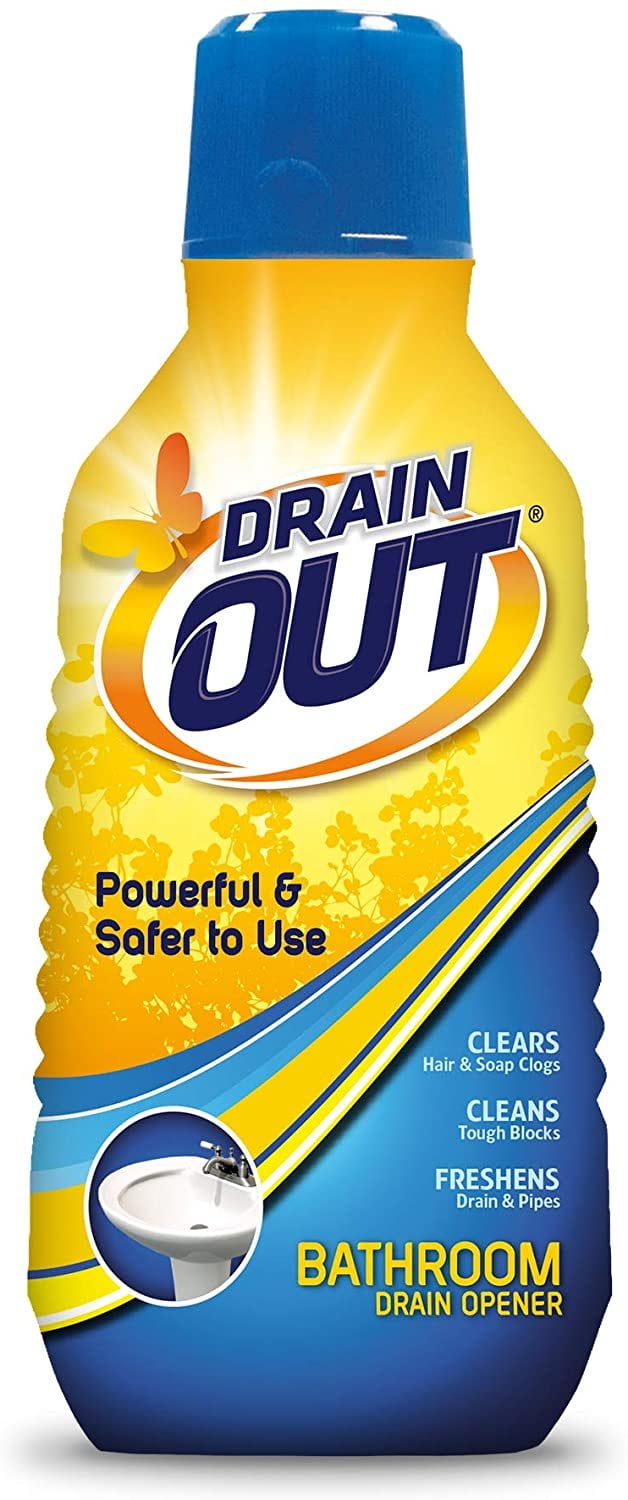 DrainOut DOB06N Bathroom Drain Opener, 16 Fl. Oz. Bottle, 6 Pack, 6