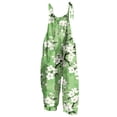 thumbnail image 5 of OGLCCG Girls Wide Leg Jumpsuit Kids Casual Sleeveless Romper Floral Printed Adjustable Spaghetti Strap Overalls with Pockets 5-14 Years, 5 of 8