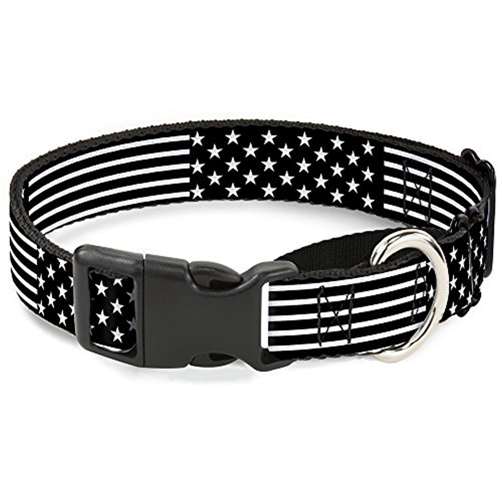 Buckle-Down Americana Stars & Stripes2 Black White Martingale Dog Collar