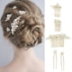thumbnail image 4 of 5 Piezas Peinetas para el Cabello de Boda Nupcial Doradas Horquillas para el Cabello con Perlas Clips Tocado Accesorios para el Cabello Vintage Joyas con Perlas para Novias Damas de Honor, 4 of 5