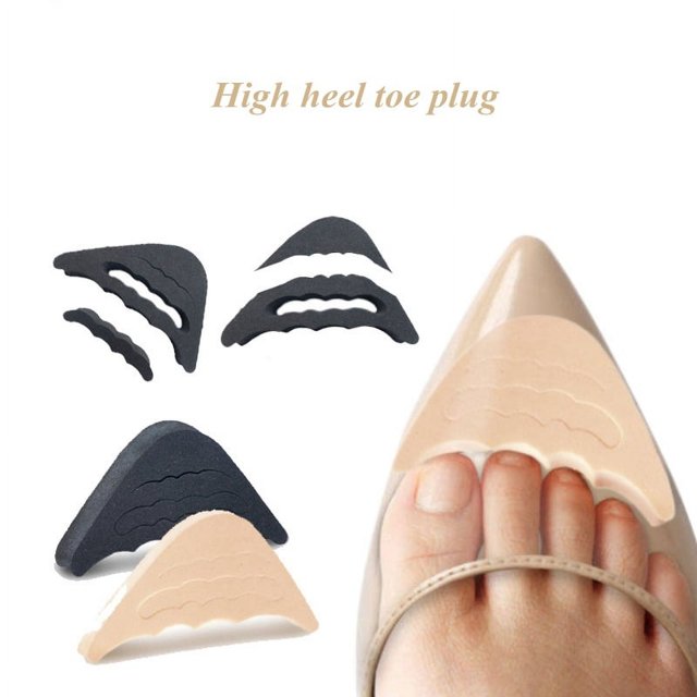 par de zapatos de tacón alto para mujer, zapatos grandes, cojín de relleno frontal, Protector para aliviar el dolor, accesorios de ajuste para zapatos