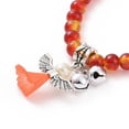 thumbnail image 3 of 30 pc Glass Beads Stretch Bracelets with Acrylic Alloy Wings Brass Bell Charms Lovely Wedding Dress Angel Dangle Mixed color 1-5/8 inch(42mm), 3 of 6
