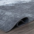 thumbnail image 5 of World Rug Gallery Contemporary Distressed Abstract Machine Washable 7'7"x9'6" Dark Gray Area Rug, 5 of 9