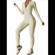 thumbnail image 3 of Mono de Entrenamiento de Larga para Mujer, con Cremallera, Pantalón y Mono Ajustado. Avena con Albaricoque M, 3 of 10