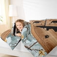 thumbnail image 3 of Feelyou Jungle Bear Twin Bedding Sets 7pcs, Camo Abstract Bedding Comforter Set, 3 of 7