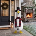 thumbnail image 2 of Aurorax Snowman Porch Goose Outfit 19 inch,Goose Clothes for Cement Goose Porch Goose 23"/17",White Christmas Funny Porch Goose Accessories for Outdoor Yard, 2 of 7