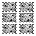 thumbnail image 2 of 6Pcs Halloween Spider Web Pattern Exquisite Party Decorative Placemat Table Mat, 2 of 10
