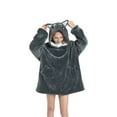 thumbnail image 1 of ZAXARRA Chandail à Capuche Universel Chaud Mode Impression Laine de Vison Vêtements de Maison, 1 of 7
