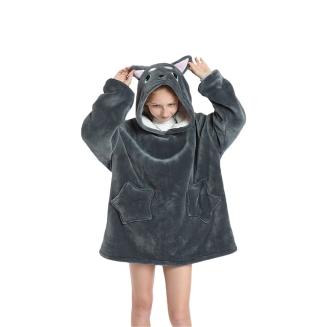 ZAXARRA Chandail à Capuche Universel Chaud Mode Impression Laine de Vison Vêtements de Maison