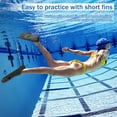 thumbnail image 3 of Swimming Training Fins Swim Flippers Travel Size for Snorkeling Diving Pool Activities Men Women Kids New Two Tone Trendy Design, 3 of 9
