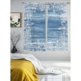 thumbnail image 2 of Blue Coastal Nautical Sheer Curtains 72 Inch Length 2 Panels Set, Summer Ocean Sea Waves Starfish Coral Voile Window Treatment Curtains Sheers Drapes for Bedroom/Living Room/Kitchen 52"x72"x2, 2 of 7