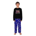 thumbnail image 4 of Funny Hockey Christmas Matching Family Pajamas, Making A Fist Checking You Twice Holiday Pjs For Family And Pet, Black Blue, 4 of 7
