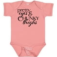 thumbnail image 3 of Inktastic Pretty Eyes and Chunky Thighs Boys or Girls Baby Bodysuit, 3 of 5