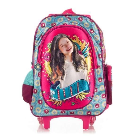 Mochila Soy Luna ATMPACKS Azul Rosa con Ruedas 0218