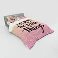 thumbnail image 3 of Ambesonne Saying Bedding Set 3 Pcs, Ombre Dots and Slogan, Twin XL, Peach Pink and Black, 3 of 3