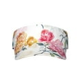 thumbnail image 2 of Kdxio Colorful Flowers Print Sun Visor Hat Golf Visor Adjustable Velcro Outdoor Sports Cap For Men Women, 2 of 7