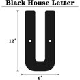 thumbnail image 2 of 12 Inch Modern Metal House Numbers, Metal Letter, Black Door Number, Metal Mailbox Numbers and Letters, Metal House Address Letters and Numbers for Outside Signs (U), 2 of 8