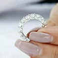 thumbnail image 4 of 1.22Ct Round Cut Lab-Created Diamond Eternity Band Ring 14K White Gold Plated Silver, 4 of 4