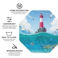 thumbnail image 4 of Balery 4 Pcs Lighthouse Sea Portleather Coasters Set, Drink Table Cup Coasters For Living Room Kitchen Coffee Decor, 4 of 9