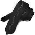 thumbnail image 2 of Vittorio Farina Solid Satin Skinny Necktie with Rhinestones, 2 of 60