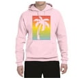 thumbnail image 2 of Wild Bobby, Tropical Palm Tree Silhouette | Mens Pop Culture Hooded Sweatshirt Graphic Hoodie, Light Pink, X-Large, 2 of 4