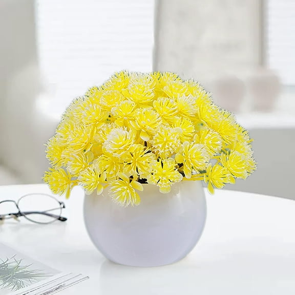 sruoe Artificial Flowers, Fake Flower, Artificial Floral Stems, Outdoor Artificial Flower, Artificial Flowers and Plant, Small Bouquet Faux Flower Arrangements for Home Furnishings Hotel Indoor
