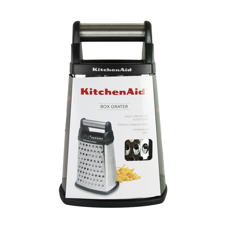 KitchenAid Stainless Steel Box Grater in Black Handle, Dishwasher Safe, Size: Chef