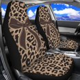 thumbnail image 3 of HUISEFOR Leopard Print Bow Car Seat Covers Soft Elastic Polyester Car Front Seat Covers 2 Pack, Comfortable, Non Slip, Easy to Installation, Universal Fit for Most Sedan SUV, 3 of 7