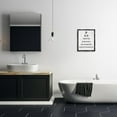thumbnail image 2 of Stupell Industries Bathroom Seeing Eye Chart Pee In the Bowl Phrase Jet Black Framed Floating Canvas Wall Art, 16x20, by Daphne Polselli, 2 of 5