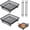2set, variant on Balcony Bird Feeder Metal Mesh Platform Tray Deck Railing Bungee Secure Outdoor Feeding Station for Birds Patio Porch Garden Use