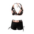 thumbnail image 4 of Youyipin Womens Swimsuits 2 Piece Print V Neck Conservative Swimwear Beach Skirt Bikini Hawaii Outfits For Women 2025 Swimsuit, 4 of 4