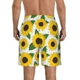 thumbnail image 3 of Naloa Sunflowers Men's Beach Shorts, Surfing shorts, Swim trunks, Quick Dry Swim Trunks for Surfing Beach Fun - X-Large, 3 of 9