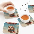 thumbnail image 5 of Kdxio Hot Air Balloon Guinea Pig Funny Coasters,4 Pcs Leather Coasters,Housewarming Gifts,Protect Furniture from Water Marks Scratch and Damage, 5 of 6