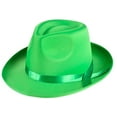 thumbnail image 2 of Adults 1920s Gangster Green Fabric Fedora Hat Costume Accessory, 2 of 2