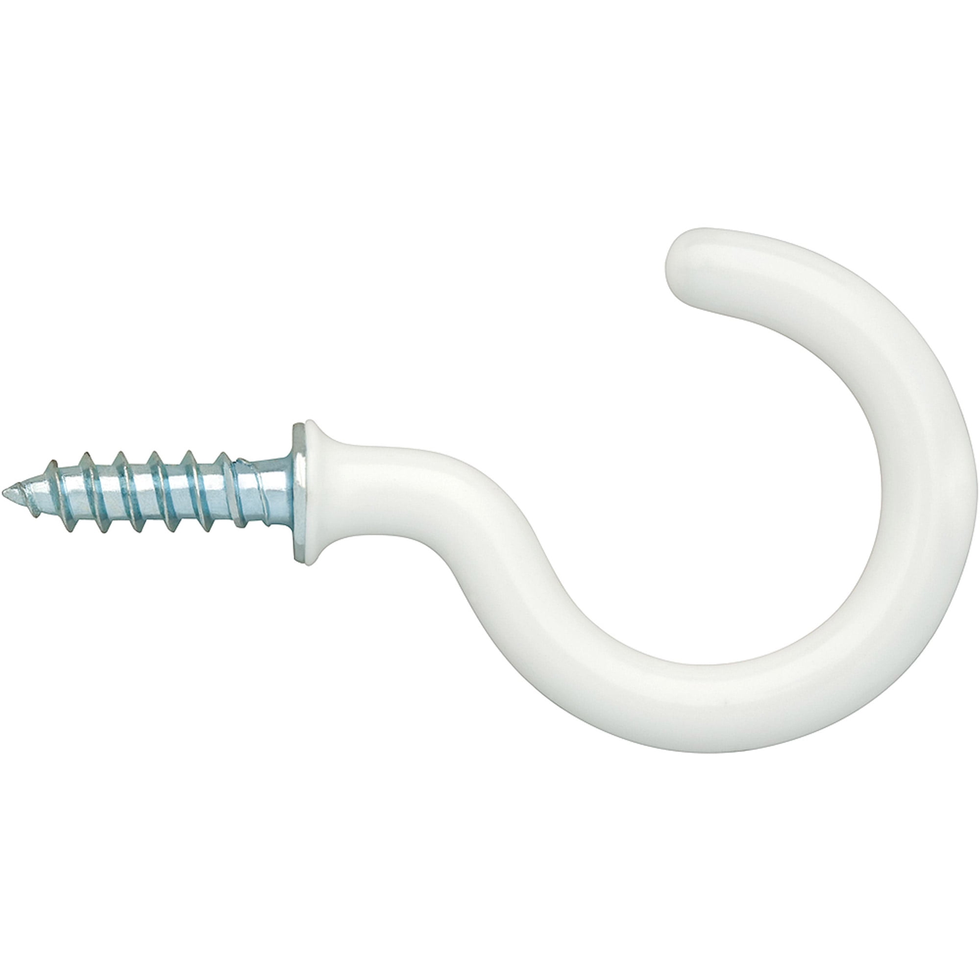 * 12 PK OF SHOULDERED WHITE CUP HOOKS ALL SIZES 