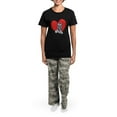 thumbnail image 4 of CafePress - Schnauzer In Heart Women's Dark Pajamas - Women's Short Sleeve Print T-Shirt and Pants Dark Cotton Pajama Set, 4 of 7