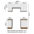 thumbnail image 3 of Cocina Integral 180cm Marrón/Blanco Glamy Madesa 12, 3 of 5