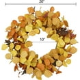 thumbnail image 6 of Artificial Fall Wreath for Front Door Autumn Eucalyptus Wreath with Orange Eucalyptus Leaves,Woodern Oak Leaves for Farmhouse Indoor Outdoor Window Wall Door Home Decor,Gift Box Included, 6 of 15