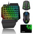 thumbnail image 1 of Gaming Keyboard and Mouse Combo, Wired 39 Keys Mechanical Feeling Rainbow LED Backlit Keyboard and RGB Gaming Mouse and LED Backlit Converter Compatible with PS4/Xbox On, 1 of 9