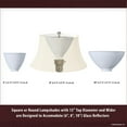 thumbnail image 5 of Royal Designs 8" True Bell Lamp Shade White with Uno, 5 of 5