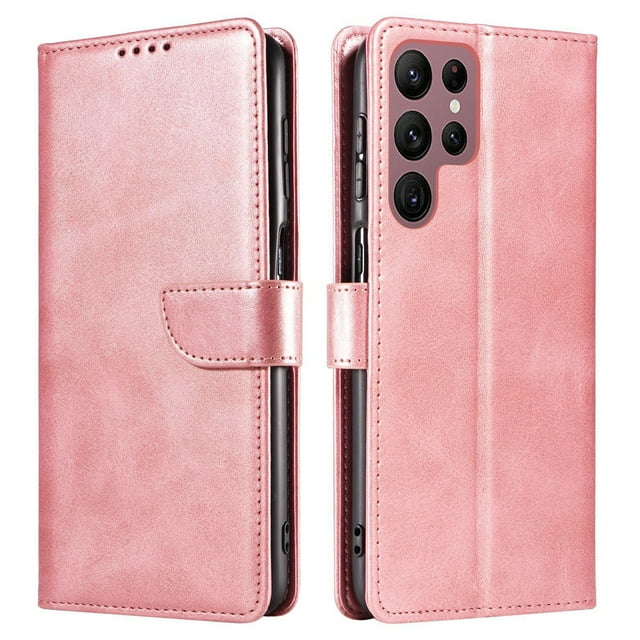 Compatible with Samsung S25 Edge phone case, S24 FE phone case, and S24 Plus calfskin pattern wallet case.