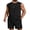 Black, variant on COOFANDY Casual Short Sets Men' 2 Piece Outfits Sleeveless T-Shirt and Shorts Set Summer Lightweight Knit Set
